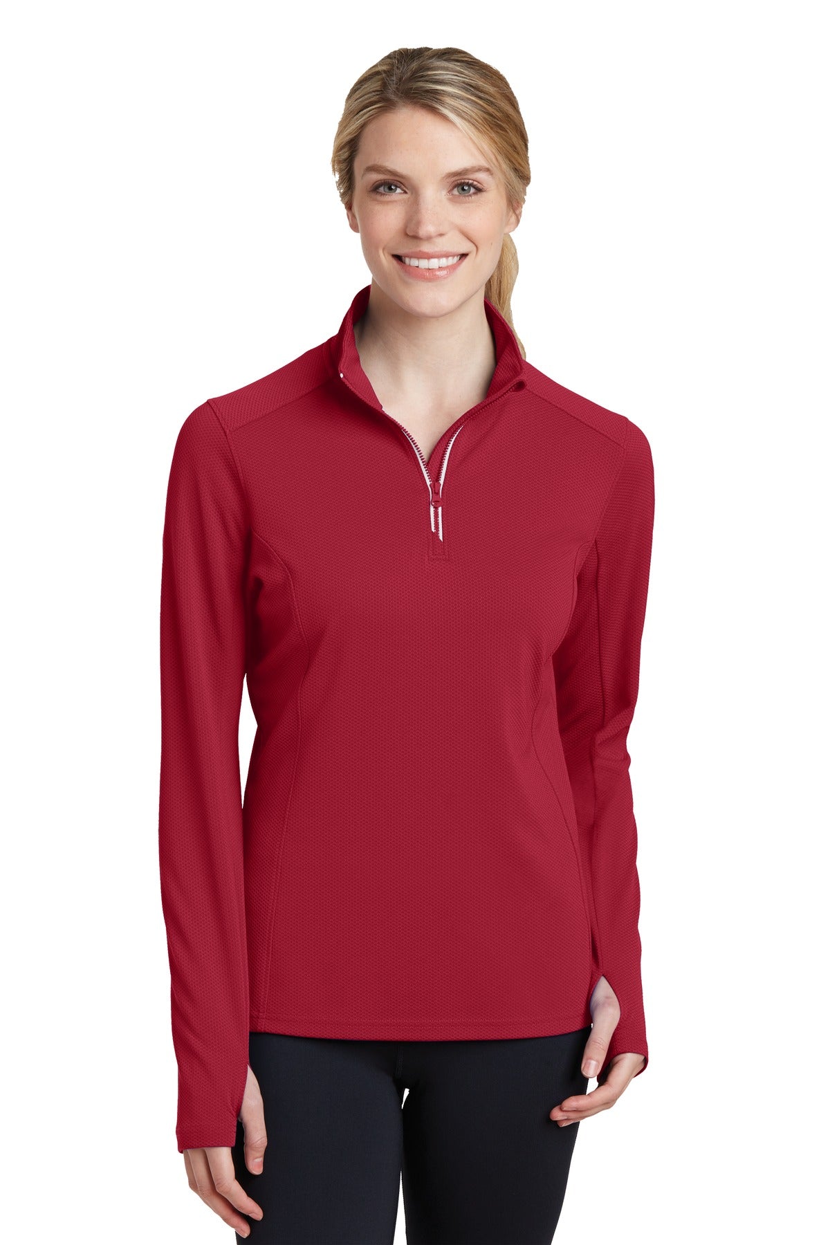 Sport-Tek ® Women's Sport-Wick ® Textured 1/4-Zip Pullover. LST860